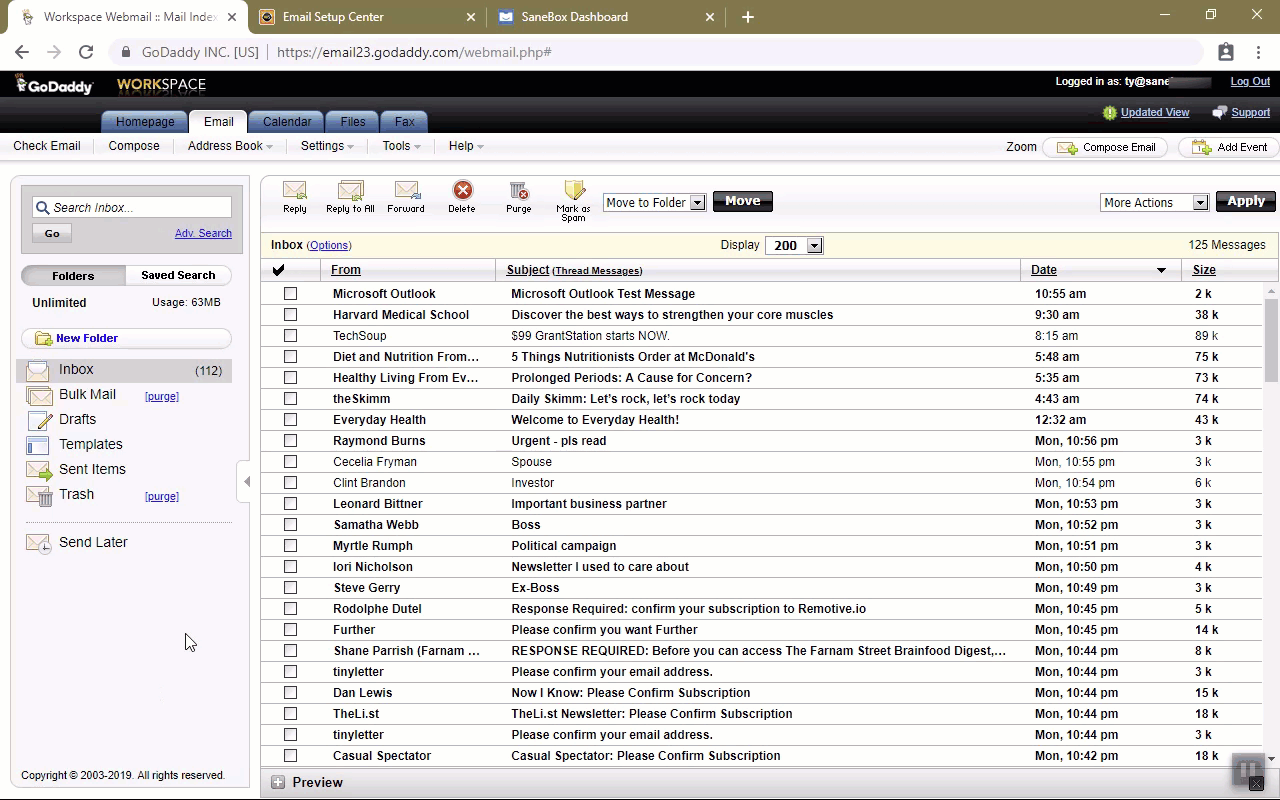 workspace webmail